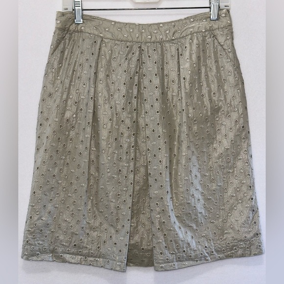 2 for $26 Boden Limited Edition Eyelet Lace Skirt Pleated Iridescent 6 READ - Picture 10 of 11